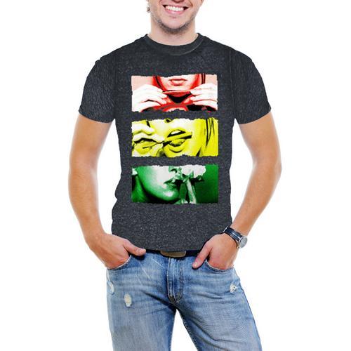 Lick It, Roll It, Smoke It Men Acid Wash T-Shirt Soft Cotton Short Sleeve Tee - Color