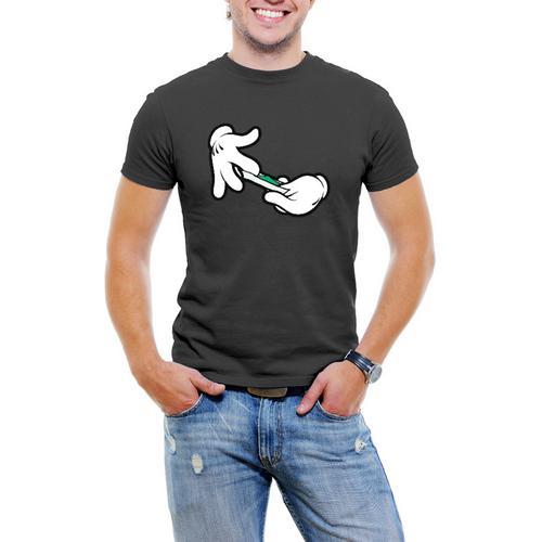 Mickey Hands Roll It Men T-Shirt Soft Cotton Short Sleeve Tee