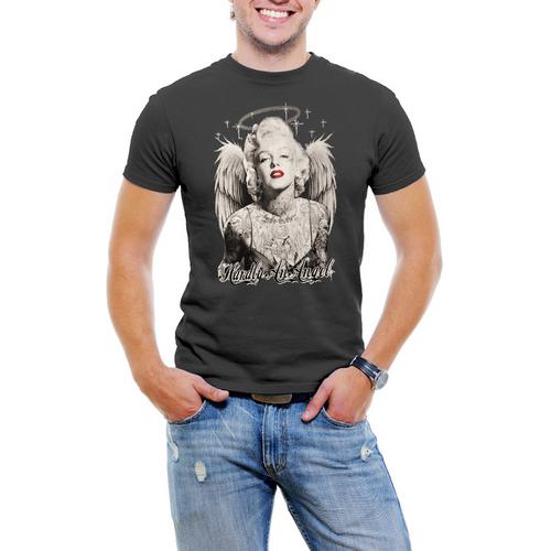 Marilyn Monroe "Hardly An Angel" Men T-Shirt Soft Cotton Short Sleeve Tee