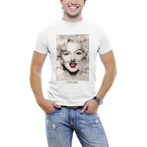 Marilyn Monroe Finger Mustache T-shirt For Men